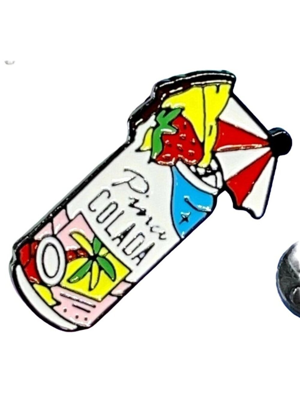 Pina Colada Cocktail Lapel Pin Umbrella Drink Food Pin Brooch Badge Accessories